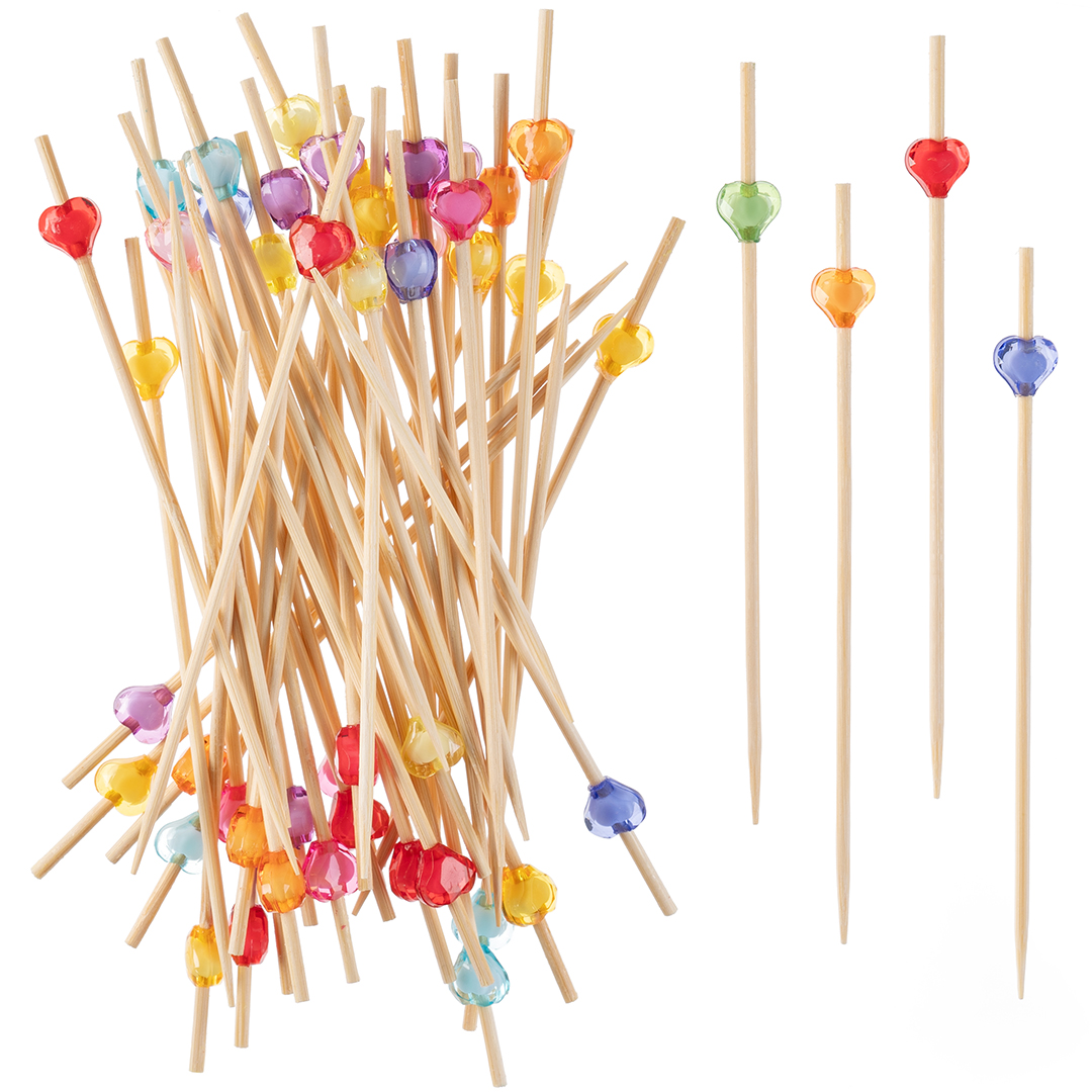 Пики Топперы, Сердце, Кристальные грани, Ассорти, 12 см, 50 шт. Пики Топперы, Сердце, Кристальные грани, Ассорти, 12 см, 50 шт.