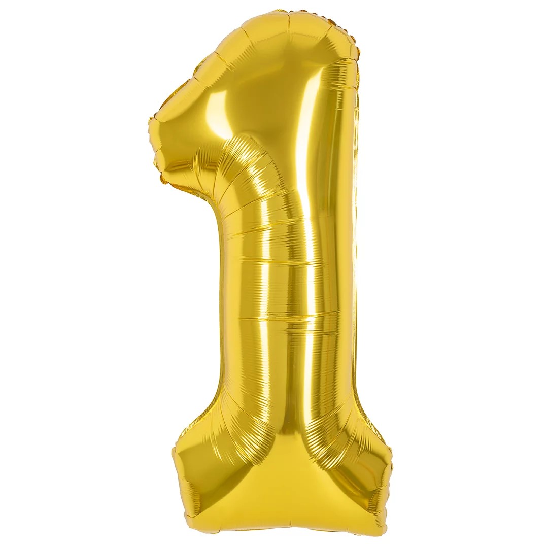 Шар (40''/102 см) Цифра, 1, Золото, Металлик, 1 шт. в уп. Шар (40»/102 см) Цифра, 1, Золото, Металлик, 1 шт. в уп.