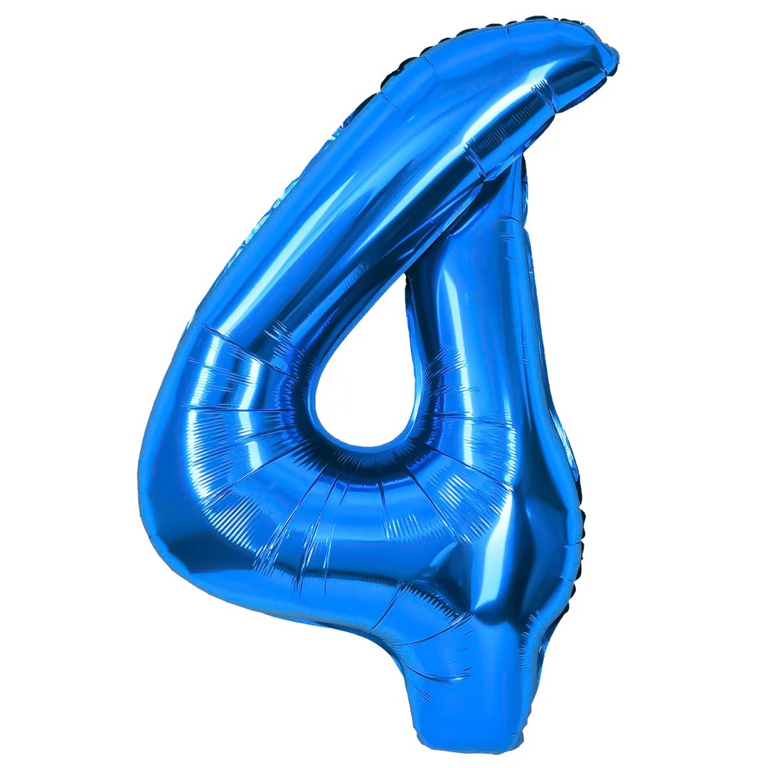 Шар (40''/102 см) Цифра, 4, Синий, Металлик, 1 шт. в уп. Шар (40»/102 см) Цифра, 4, Синий, Металлик, 1 шт. в уп.