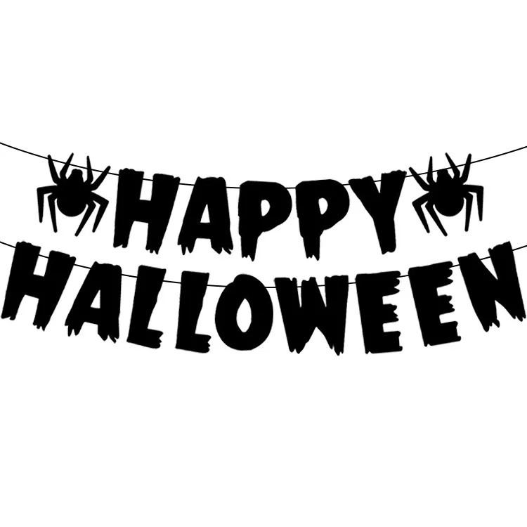 Гирлянда Happy Halloween, Пауки, Черный, 500 см, 17 см, 1 упак. Гирлянда Happy Halloween, Пауки, Черный, 500 см, 17 см, 1 упак.